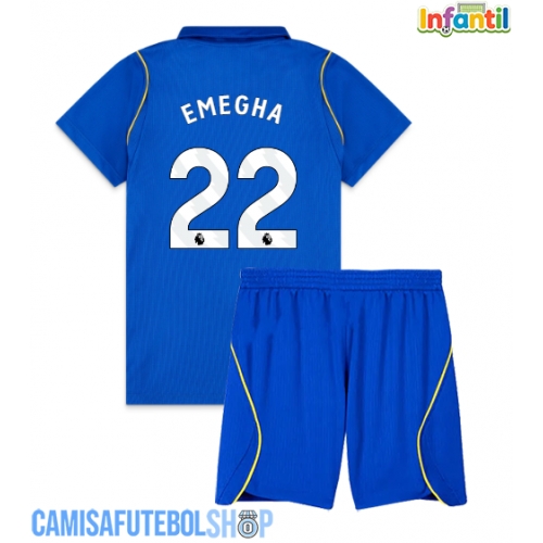 Camisa de time de futebol Chelsea Emmanuel Emegha #22 Replicas 1º Equipamento Infantil 2026-27 Manga Curta (+ Calças curtas)